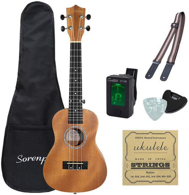 소렌피아 입문용 우쿨렐레 SP-100 8종 세트, 1세트, 콘서트