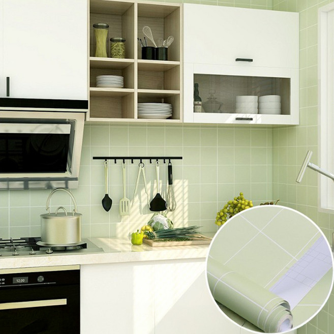 러블리팜 시트메이트 붙이는 인테리어 타일 시트지 사각타일, 503소프트올리브