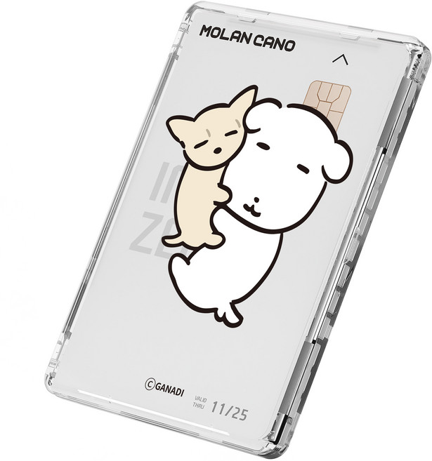 MOLAN CANO Ganadi Design MagSafe 2倍磁力透明卡夾, 1個, Wawa