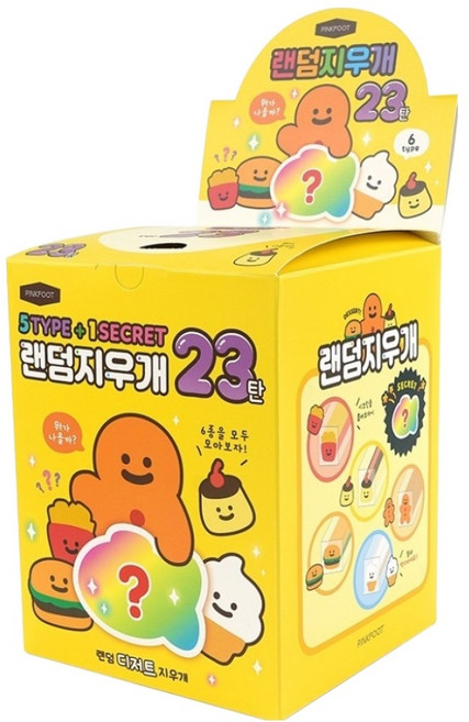 핑크풋 랜덤 지우개 23탄 60p 세트, 랜덤발송, 1세트