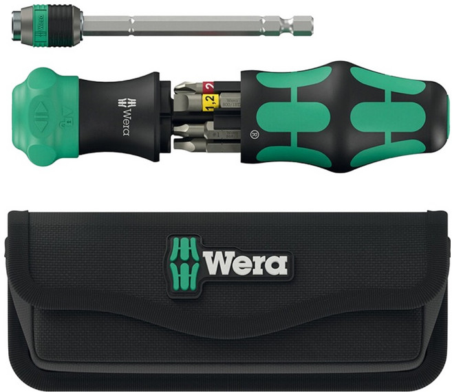 Wera 베라 KK 26 RA-R with Pouch 올인원 라쳇 비트 드라이버 풀세트 051516, 1세트