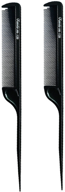 FAWEIO 髮葳鵝 海豚抗熱尖尾梳 SM-139-1-2, 黑色, 2支