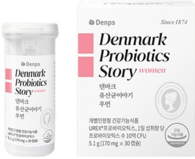 덴프스 덴마크 유산균이야기 우먼, 30정, 1개