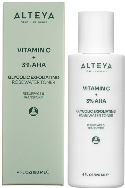 ALTEYA organics 保加奧圖 甘醇酸去角質玫瑰化妝水, 1個, 120ml