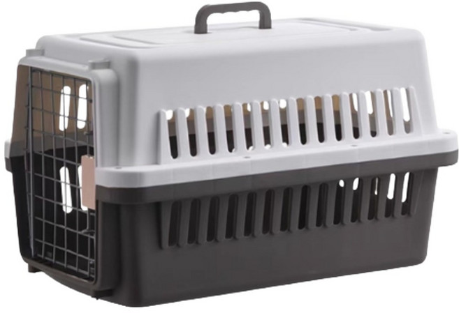 高精寵物 寵物外出籠, 灰色 + 黑色, 1個