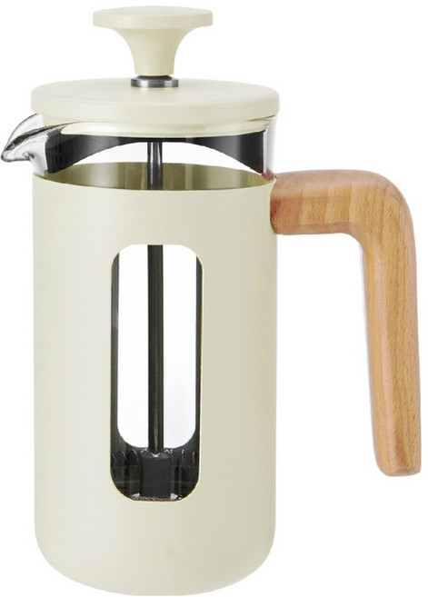 LA CAFETIERE Pisa 法式濾壓壺 米白色, 1個, 法式濾壓壺 + 備用濾網 + 咖啡匙