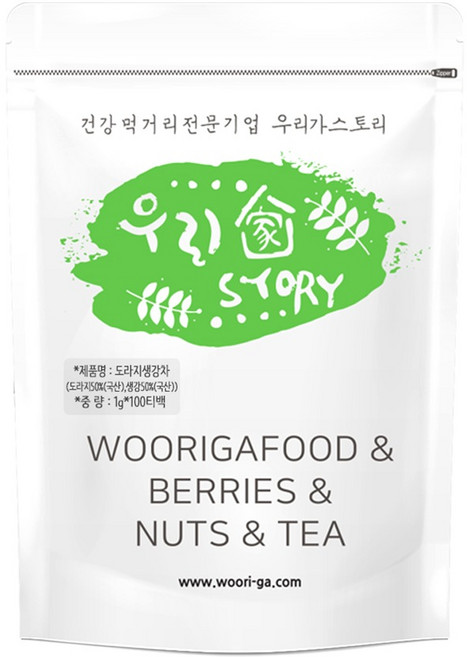 wooriga. 桔梗生薑茶, 1g, 100入, 1個
