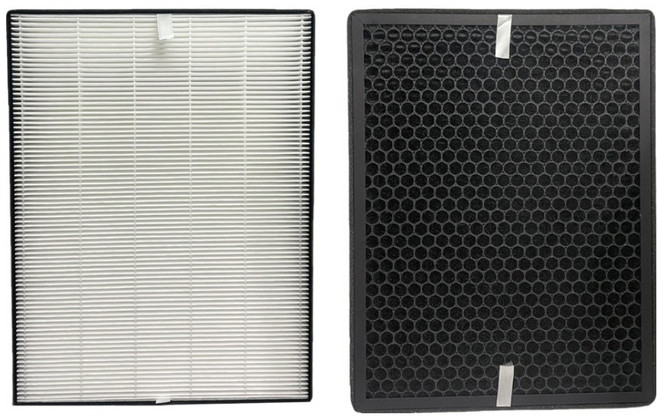 PUREBURG 淨博 HEPA濾網 白色 + 前置蜂巢狀活性碳濾心 黑色 飛利浦 Philips AC2889/AC2889/ 80智能抗敏空氣清淨機適用, 1組, PH-2422-01