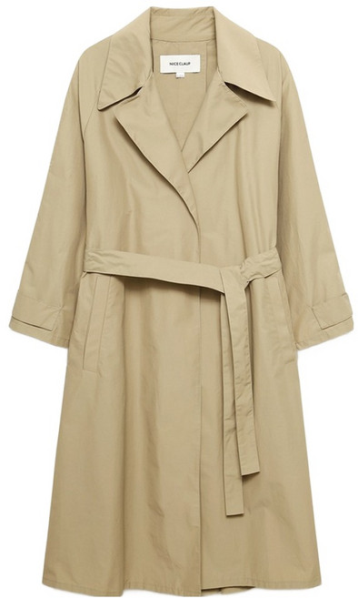나이스클랍 여성용 카라형 트렌치 코트 A243PWY702