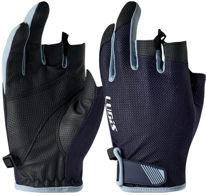 루디스 아웃도어 캠핑 레저 낚시 3컷 반장갑 양손착용 세트 LUP01UG001, 네이비, 1세트