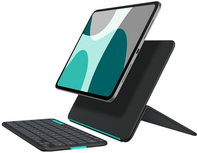 로지텍 FLIP FOLIO 아이패드 프로 11 케이스 + 키보드 세트, 그래파이트, 1세트, 920-013407