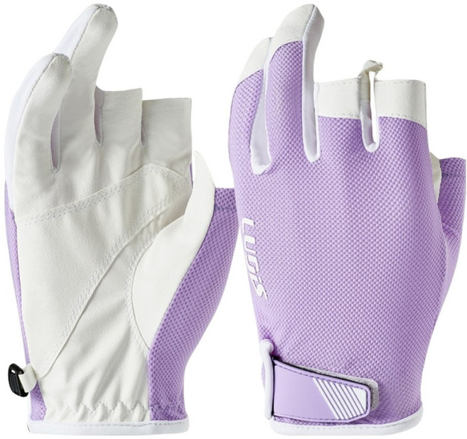 루디스 아웃도어 캠핑 레저 낚시 3컷 반장갑 양손착용 세트 LUP01UG001, 라벤더, 1세트