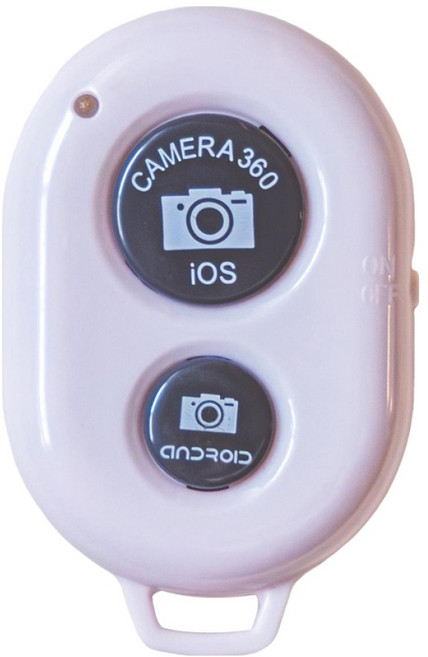 바라보고 블루투스 셀카 리모컨 핸드폰 셔터 아이폰 갤럭시 1인 방송 브이로그 필수템, ITS-BR1, 화이트, 1개