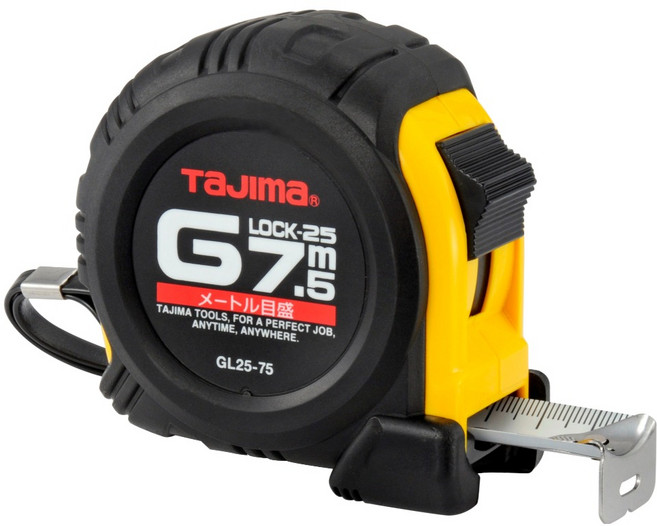 TaJIma 田島 專業包膠公分捲尺 GL25-75BL 7.5m x 25mm, 1個