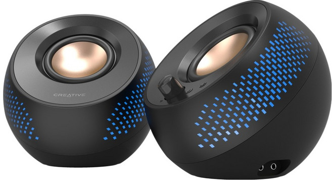 크리에이티브 페블 X 블루투스 지원 2 채널 PC 스피커, 블랙, MF1715 PEBBLE X