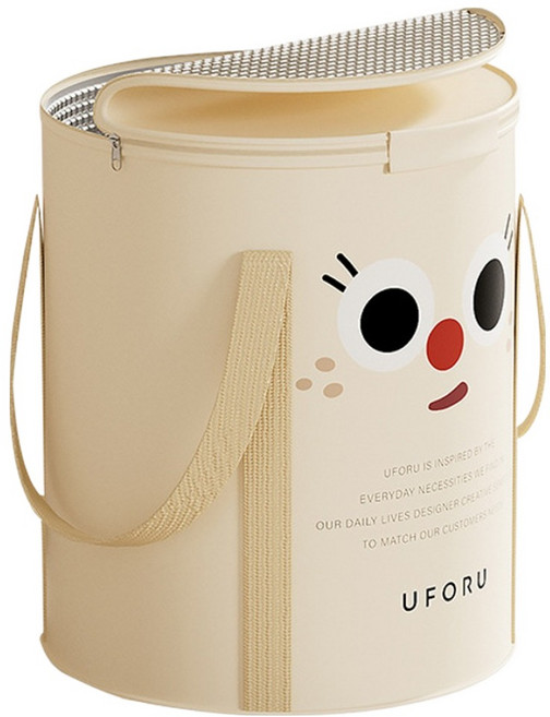 UFORU 五層加厚保溫沐足泡腳袋 附蓋 中, 奶油白, 1個