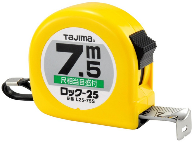 TaJIma 田島 台尺捲尺 L25-75SBL 7.5m x 25mm, 1個