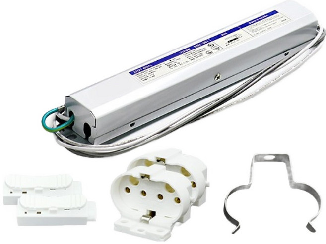 리브나우 전자식 형광등 FPL 55W 2등용 컨버터 + 소켓 + 단자대 + 고리 세트, 1세트
