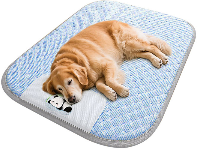 파스텔펫 강아지 고양이 판다 엠보 쿨매트, 블루, 1개