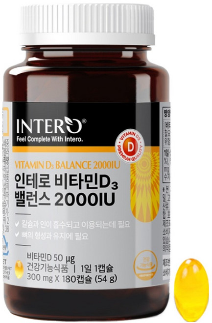 인테로 비타민D3 밸런스 2000IU, 180정, 1개