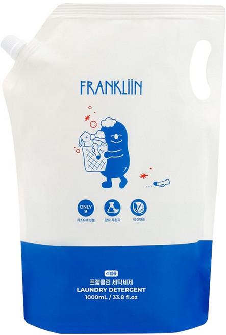 FRANKLIIN 유아용 세탁세제 리필, 1개, 1L