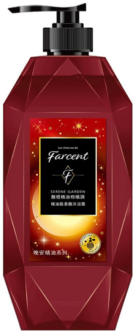 farcent 花仙子 香水精油胺基酸沐浴露 靜謐谷池, 780g, 1瓶