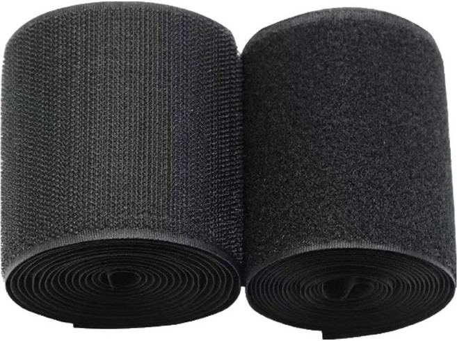 라온엘앤씨 라온 초강력 벨크로 찍찍이 테이프 암수 세트 블랙, 1세트