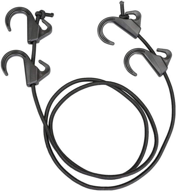 본젠 캠핑웨건 카트 4후크 탄성로프 고정끈 1.5m, 1개, 블랙