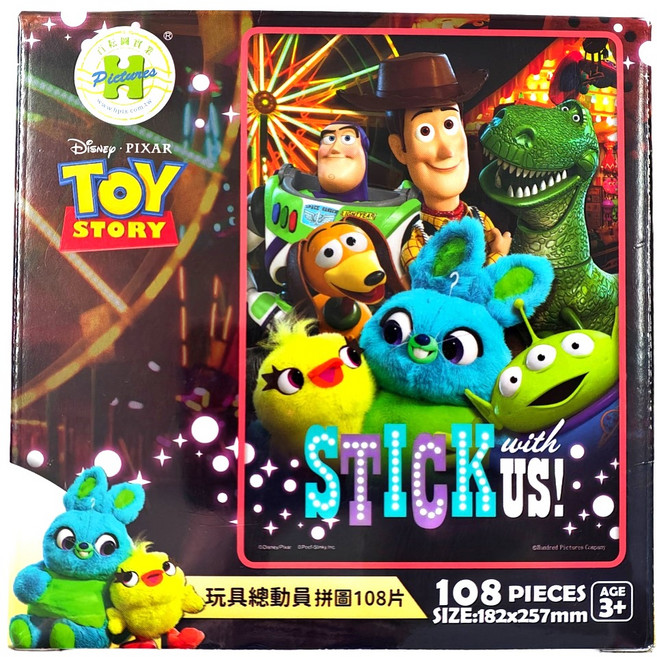HUNDRED PICTURES 百耘圖 拼圖 257 x 182mm, Toy story 4 玩具總動員 13, 108片, 1盒