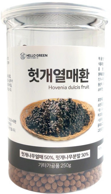 헬로우그린 국내산 헛개 열매환, 1개, 250g