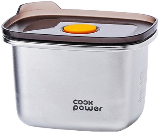 cook power 鍋寶 微氧系列可微波316不鏽鋼保鮮盒 450ml, 1個, 不鏽鋼色
