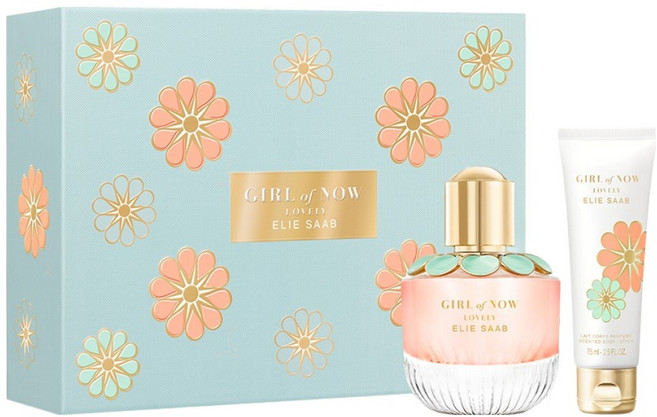 엘리사브 걸오브나우 러블리 스프링 기프트 EDP 50ml + 바디로션 75ml 세트, 1세트