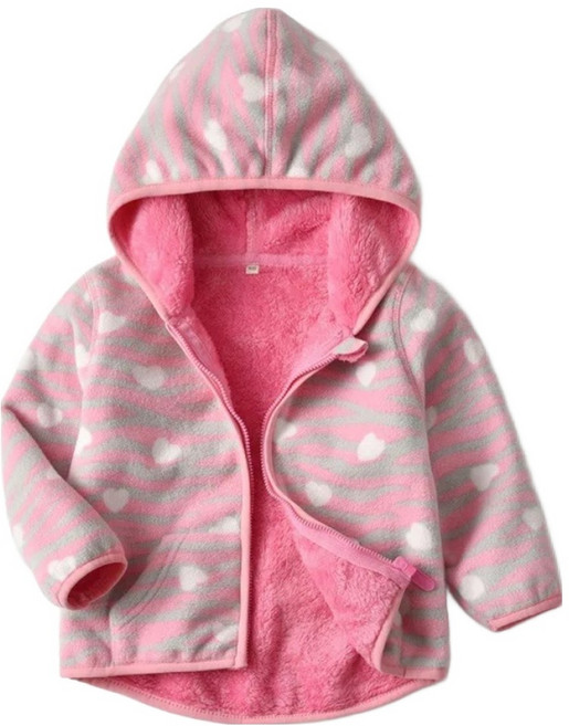 好玩旅物 兒童款搖粒絨保暖內刷毛連帽外套