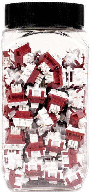 큐센 Bsun 스위치 딸기라떼 5핀 택타일 100p, 레드 + 화이트, 제조사축