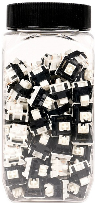 큐센 Bsun 스위치 흑당라떼 5핀 리니어 100p, 블랙 + 화이트, 제조사축