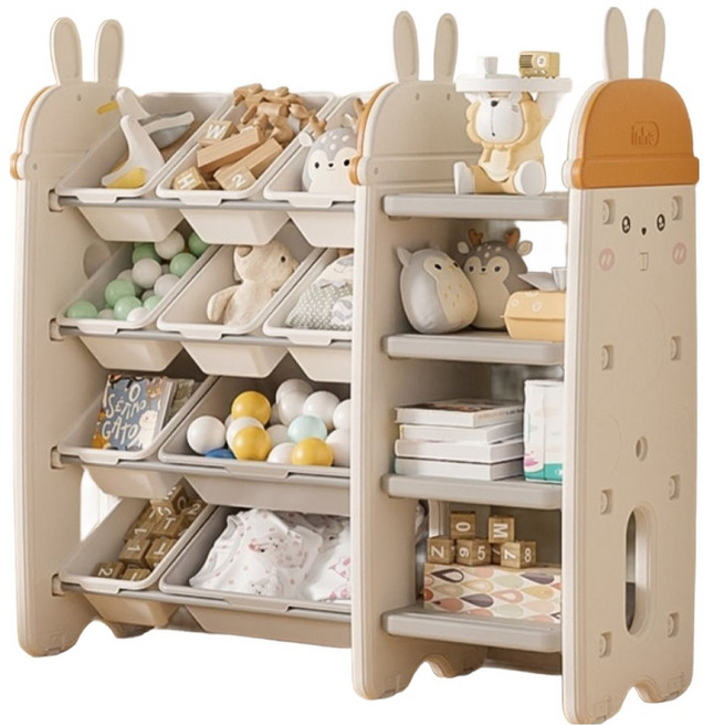 Inhe 英禾 探險兔收納架 組合6, 4層, 茉莉白