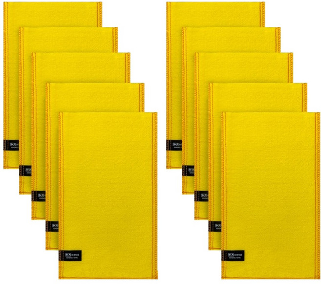 송월타월 빅다이아몬드 때밀이 콤비 목용용품, 노랑, 10개입, 1개