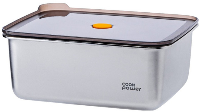 cook power 鍋寶 微氧系列可微波316不鏽鋼保鮮盒 2.9L, 1個, 不鏽鋼色