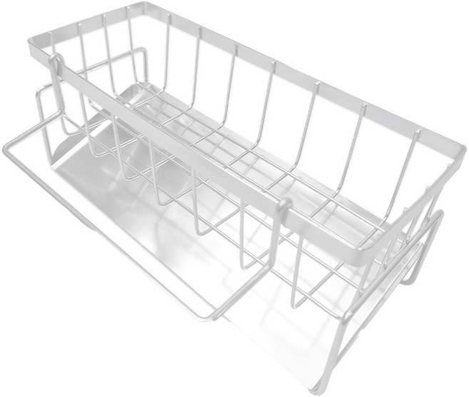 월드크린 싱크대 물빠짐 수세미 거치대, 화이트, 1개