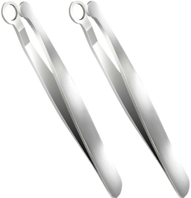 딥톡 코털제거 라운드헤드 가위 DT0898, 2개, 스텐