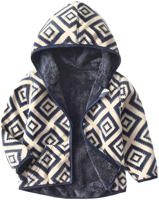 好玩旅物 兒童款搖粒絨保暖內刷毛連帽外套