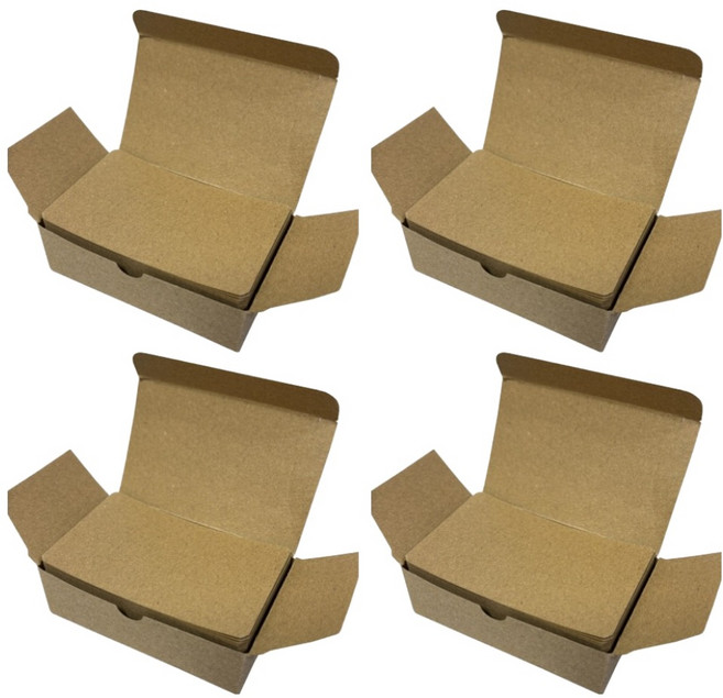 하늬통상 무지 메모카드, 크라프트, 4개, 100매