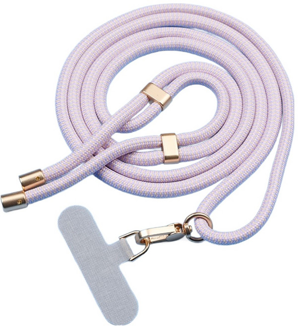 아이작큐브 휴대폰 스트랩 목걸이줄, 13 골드 퍼플M, 1개