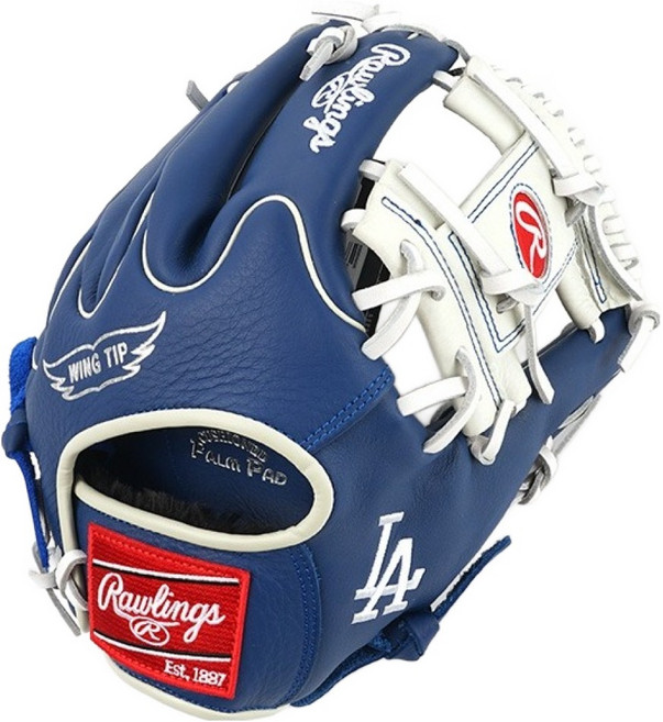 롤링스 셀렉트 프로 라이트 스페셜 오더 MLB 팀 로고 글러브 GHW5SPL205W-2-LAD, 로열, 1개