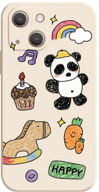 hottmall 動物農場印花米色手機殼