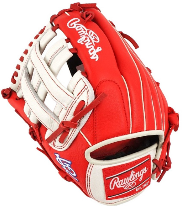 롤링스 셀렉트 프로 라이트 스페셜 오더 MLB 팀 로고 글러브 좌투용 GHW5SPLNA-6-STL(RH), 스칼렛, 1개