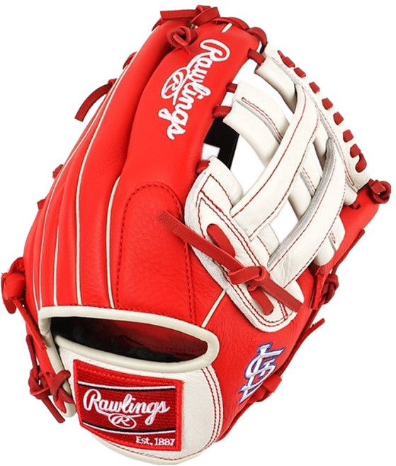 롤링스 셀렉트 프로 라이트 스페셜 오더 MLB 팀 로고 글러브 우투용 GHW5SPLNA-6-STL, 스칼렛, 1개