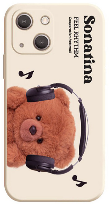 hottmall 耳機小熊手機殼