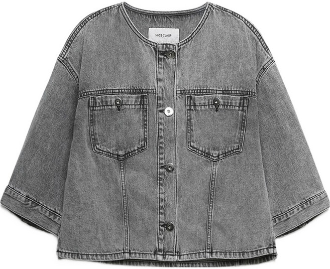 나이스클랍 여성용 데님크롭 자켓 N243PWE821GR