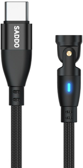 사또 PD 100W 540도 회전형 마그네틱 케이블, 1개, 블랙, 1m